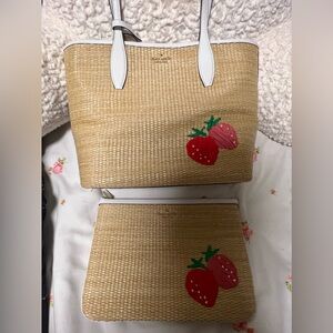 Kate Spade Picnic in the Park Small Tote with wristlet and clutch